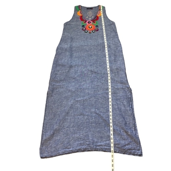 DALHAA THAILAND Maxi Dress Women's Size Medium Sleeveless Polka Dot Embroidered - Picture 5 of 12